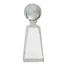 7 3/4 inch Crystal Globe on Clear Tower